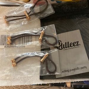 Pulleez Ponytail Holders, Set of 3 in a Gift Bag, Color: Rose Gold, NEW